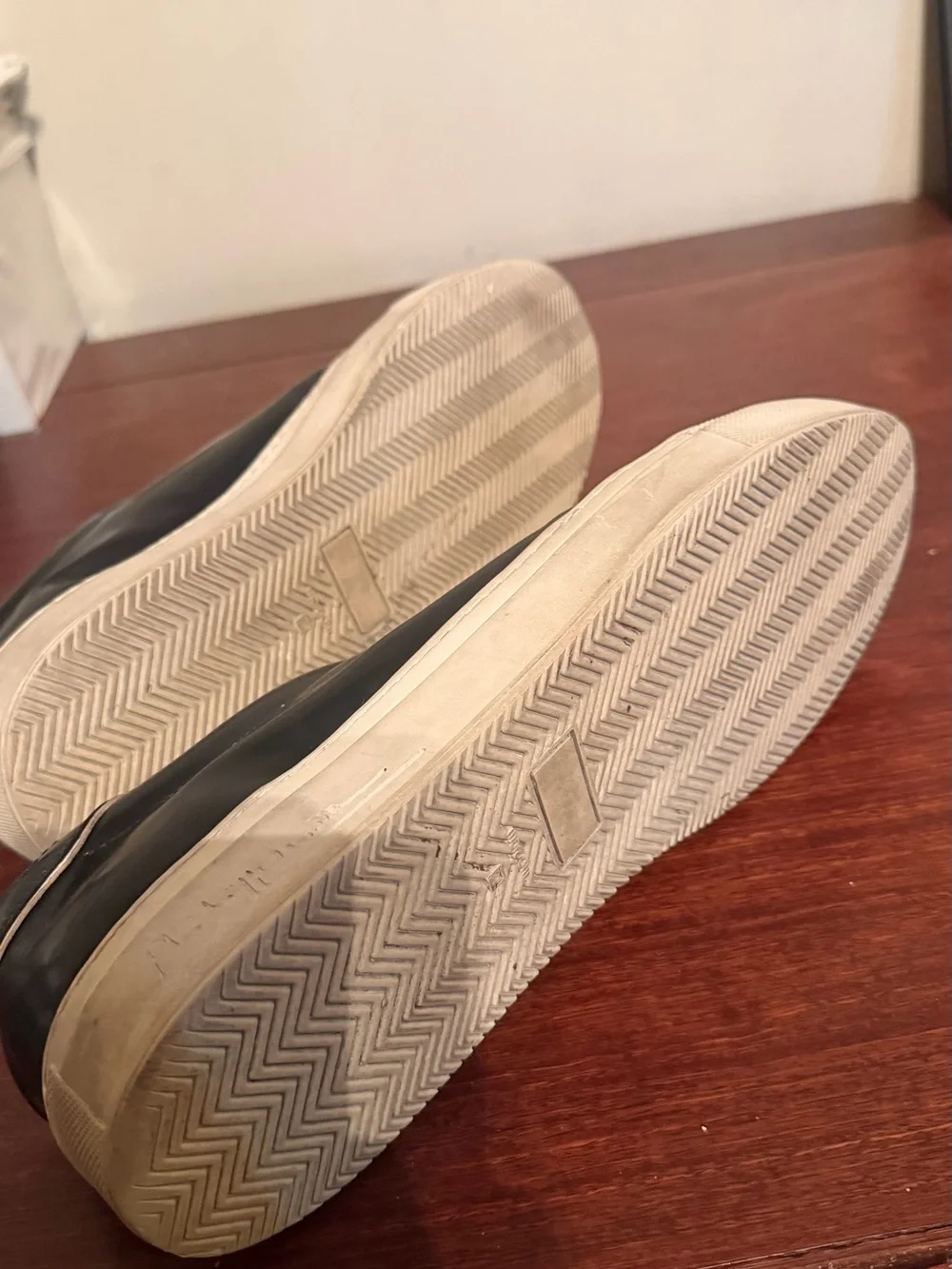 Philippe Model Avenir Black Leather Low-Top Sneakers with White Sole Size 45